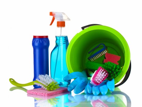 Cleaning team with eco-friendly equipment and recycling bags in Kingston