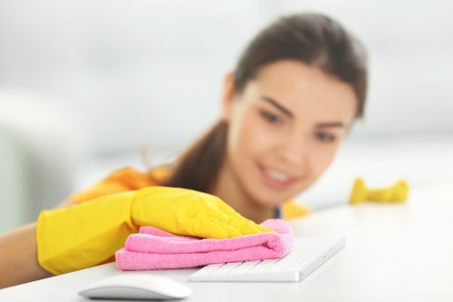 Daily office cleaning tasks in a Kingston business environment